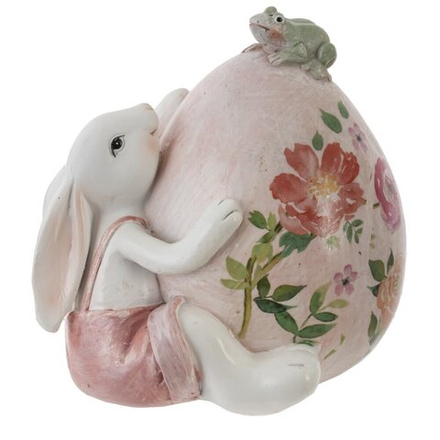 GAEM Фигурка декоративная "Заяц с яйцом", L11 W9 H10,5 см