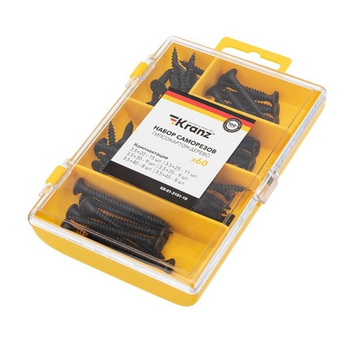 Набор саморезов по дереву 60 предм. (Kranz)