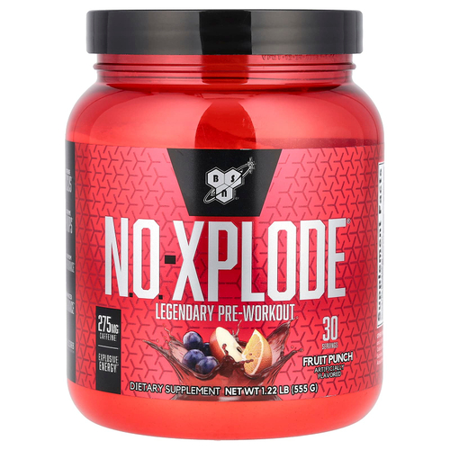 BSN, NO-Xplode®, Legendary предтренировочный комплекс, фруктовый пунш, 555 г (1,22 фунта)