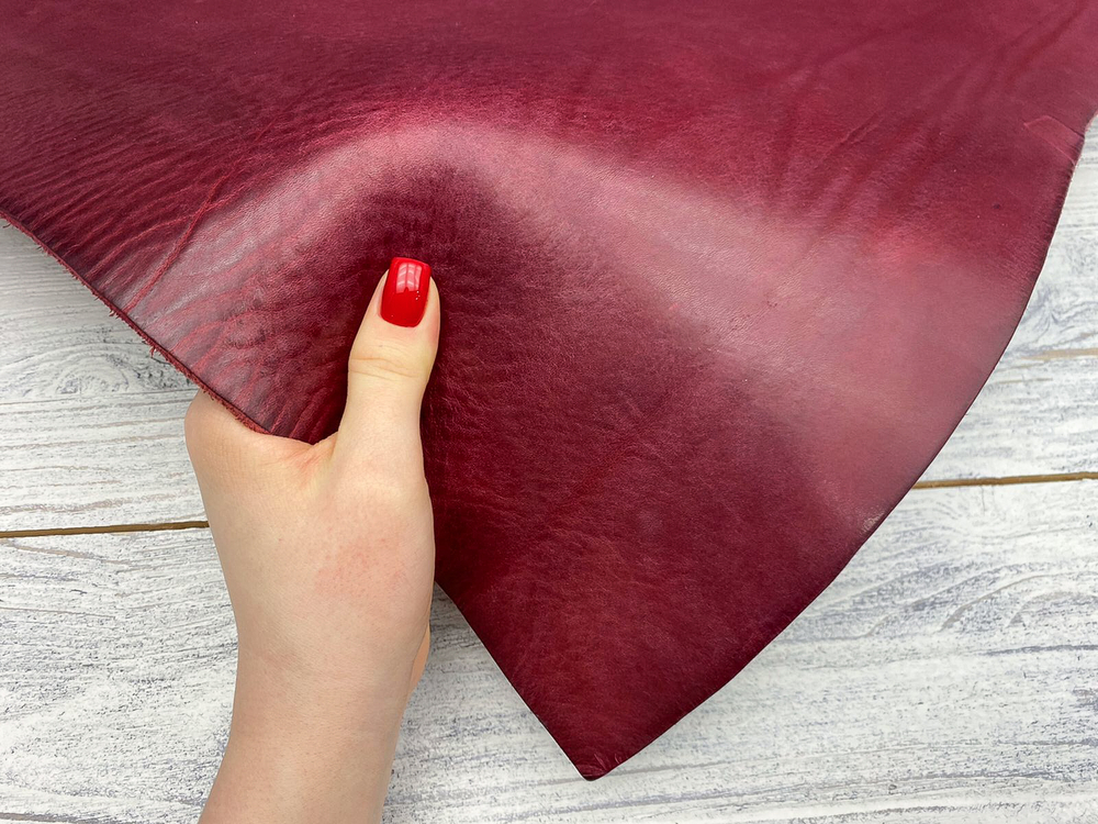 Ременная кожа Missouri MS04 (3,5+ мм), цв. Бордовый