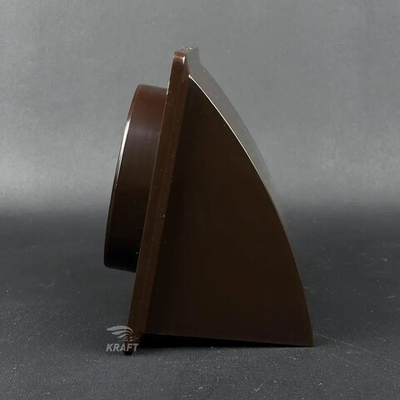 Вывод, выход стенной 175х175 мм с обратным клапаном с выходом D100 коричневый