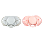 RaZbaby, Пустышка Keep-It-Kleen, для детей 0–36 мес, розовая и серая, 2 шт.