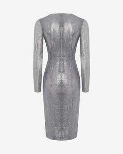 Платье миди из пайеток