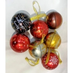 Банка жестяная «Новогодние шары» 6,5см, микс