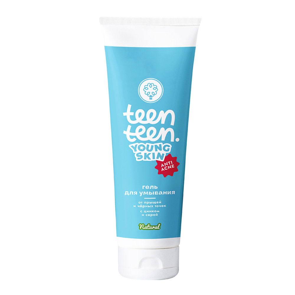 Гель для умывания для юной кожи От прыщей и черных точек с цинком и серой, 150 мл (4,06 б)