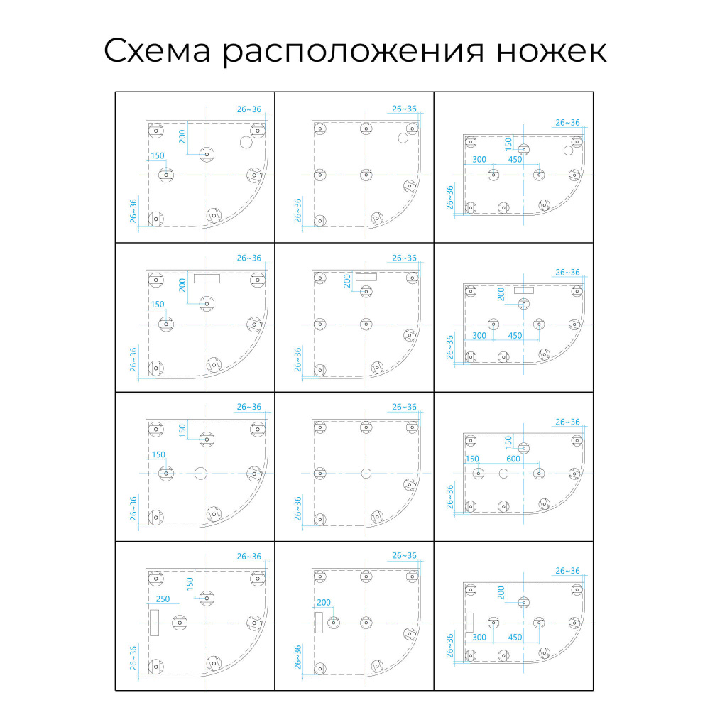 Душевой поддон асимметричный RGW ST/AR-W Белый