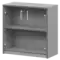 Стеллаж низкий с прозрачным стеклом А-302/А-стл302пр Серый 770x365x850 Арго