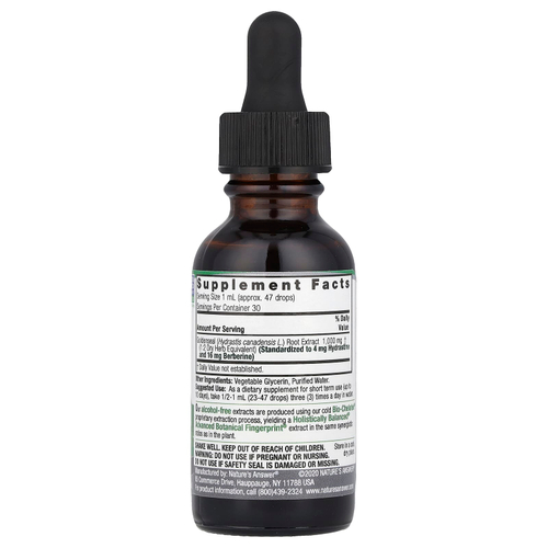Nature's Answer, корень желтокорня, стандартизированный жидкий экстракт, без спирта, 1000 мг, 30 мл (1 жидк. унция)