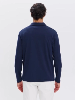 Повседневный базовый лонгслив поло