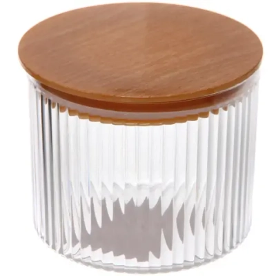 Банка для продуктов пластиковая «BAMBOO» 400мл круглая