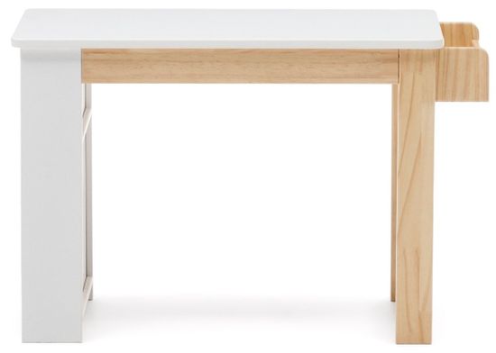 Serwa Письменный стол из белого МДФ с ножками из массива сосны La Forma Испания 