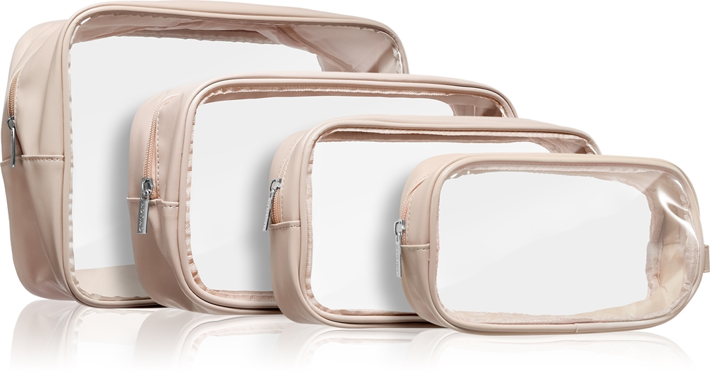 Notino Travel Collection Clear Organizer Set - Набор для путешествий Черный Beige, 4 szt.