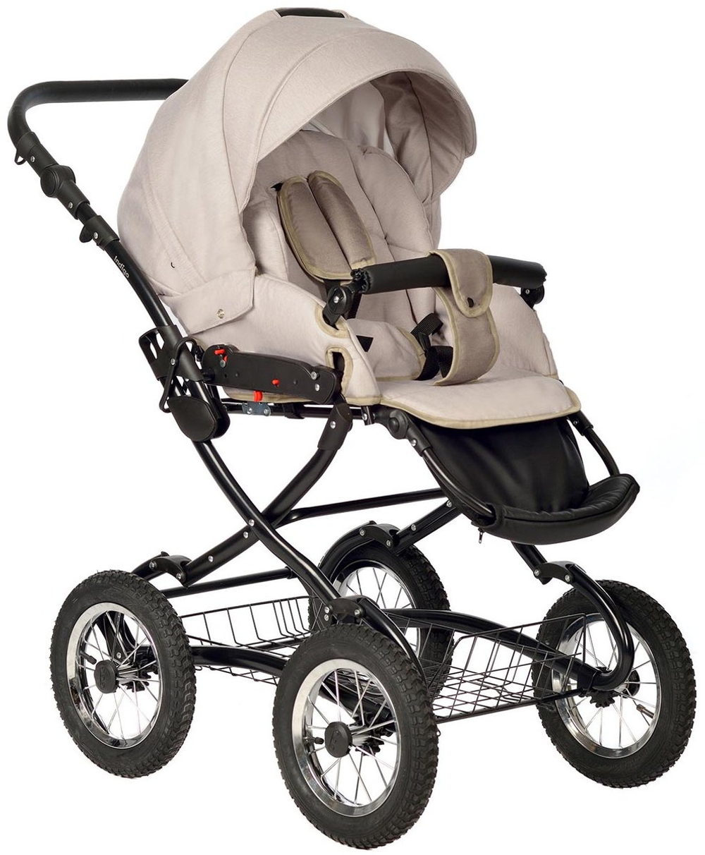 Детская коляска Indigo Barbara 21 Classic 3 в 1 с автокреслом Avionaut Cosmo Grey Ba08 бежевый