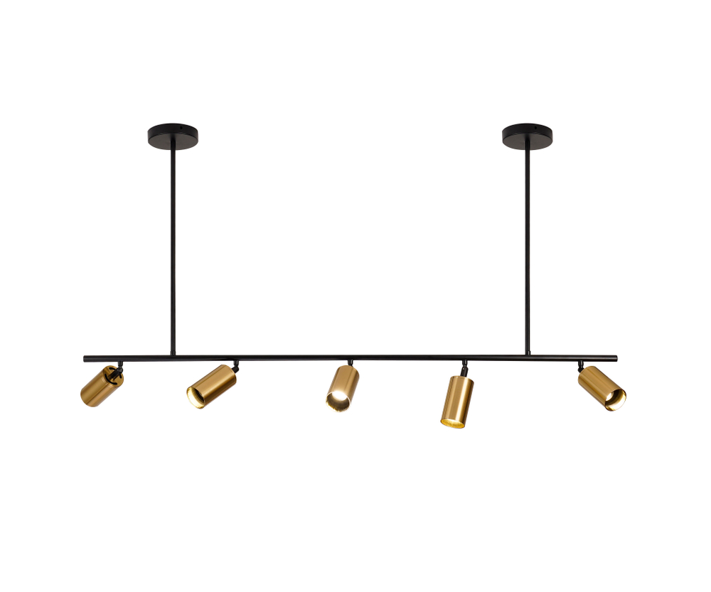 07615-5 Люстра Кайко черный/бронза Gu10 50W