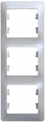 GLOSSA 3-постовая РАМКА, вертикальная, ПЕРЛАМУТР