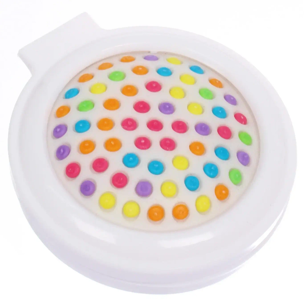 Расческа массажная детская складная «КАРАМЕЛЬ», сердечко, цвет голубой, d-6см (пакет с подвесом)