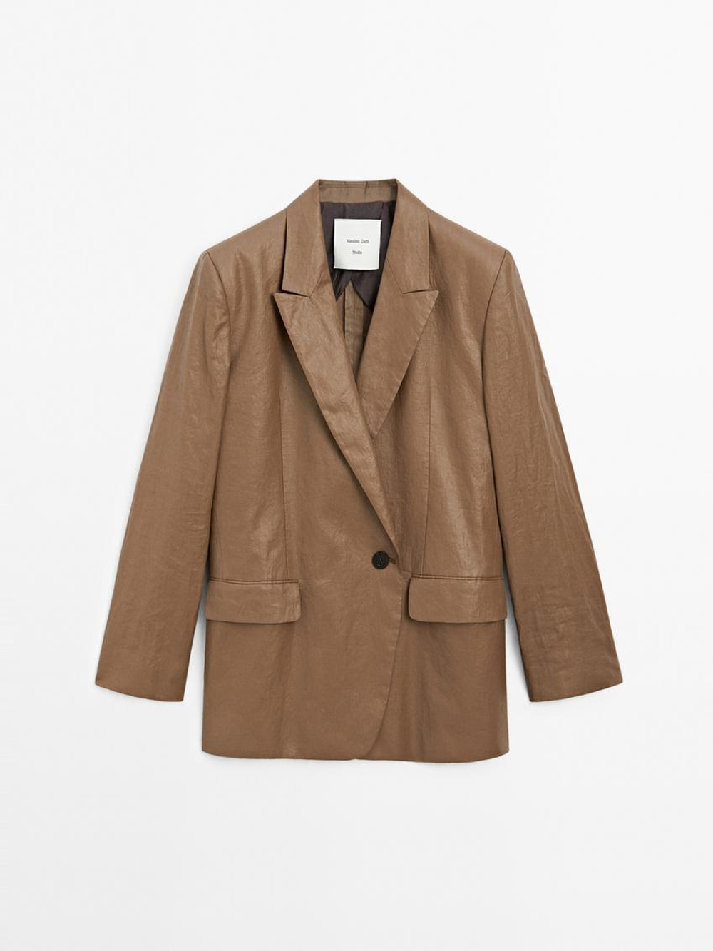 Massimo Dutti Двубортный блейзер - Studio, норка