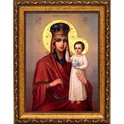 Призри На Смирение. Икона Божьей Матери на холсте.