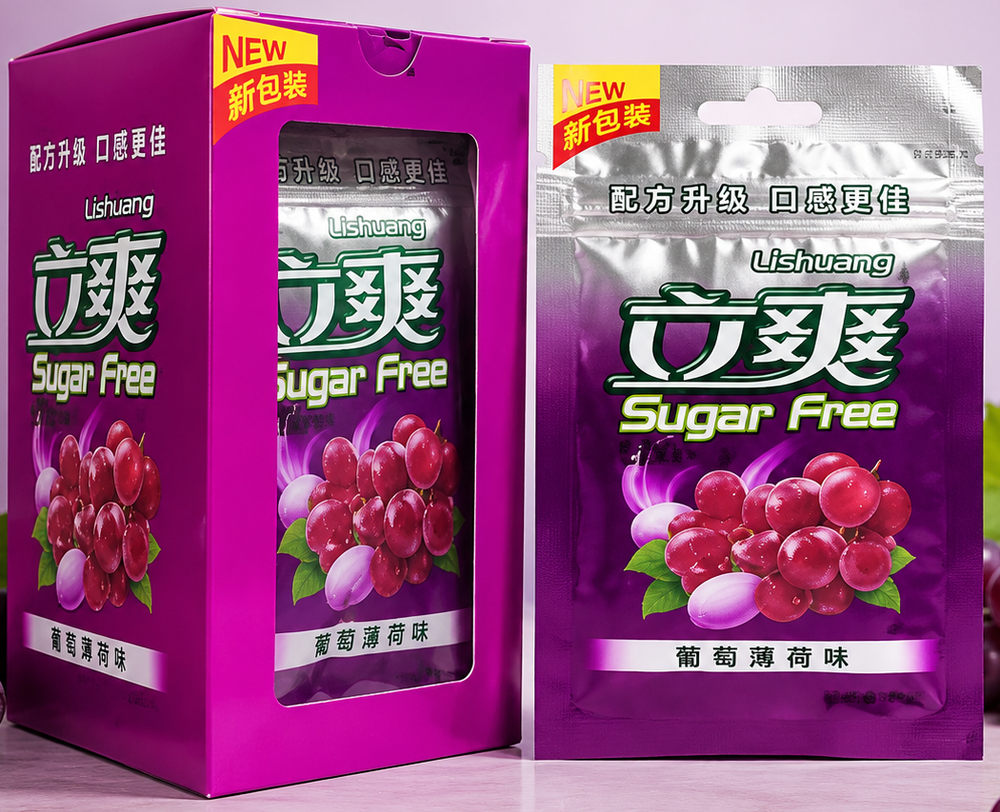 Конфеты Sugar Free Виноград—Мята 12шт*15гр