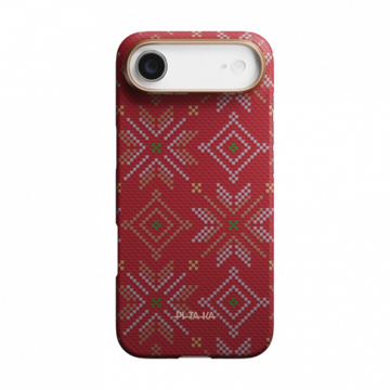 Чехол Pitaka Threads of Winter Ultra-Slim для iPhone 17 Air, красный