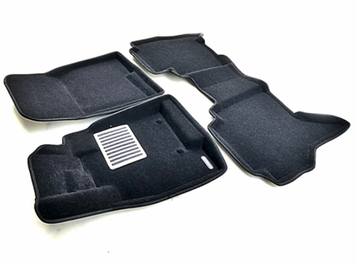 Коврики салона для MITSUBISHI Pajero IV (2006-2019) Euromat 3D Lux черные. Арт. EM3D-003610