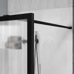 Душевое ограждение Vincea Walk-In VSW-1HP120FLB 120 стекло рифленое/профиль черный матовый
