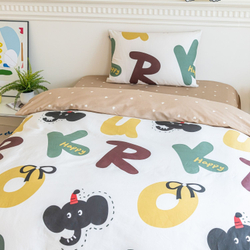 Комплект постельного белья на резинке Сатин Люкс KIDS 100% хлопок CDKR095 1.5-спальный наволочки 50x70