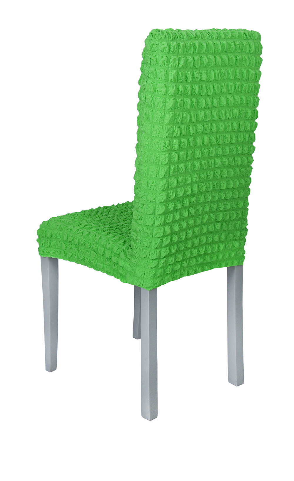 Чехол на стул без оборки со спинкой, цвет Фисташковый, Набор 6 шт.