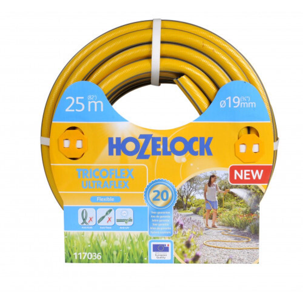 Шланг для полива HoZelock 117036 ПВХ армированный TRICOFLEX ULTRAFLEX 19 мм 25 м