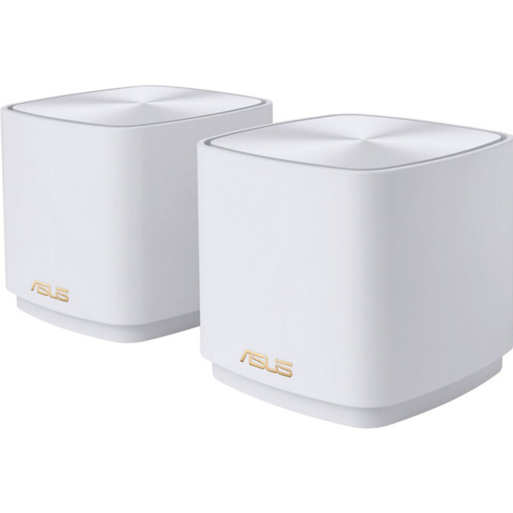 Комплект Mesh система Asus ZenWiFi AX Mini XD4 (W-2-PK) белый 802.11ax 2.4/5ГГц 1775Mbps GbLAN 2шт в комплекте (90IG05N0-MO3R40)