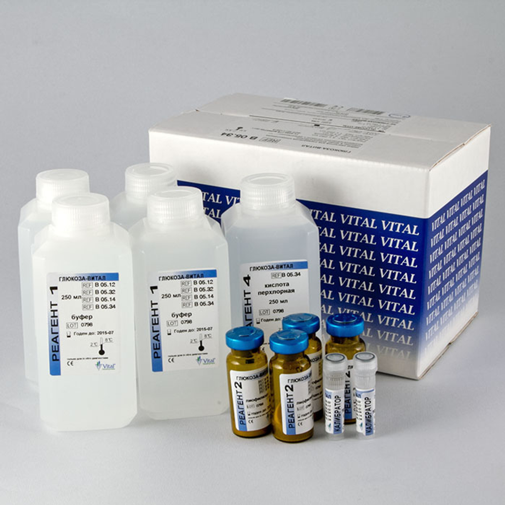 Глюкоза-34,Витал,(фермент.м-д с депротеин.),4х250мл, В05.34