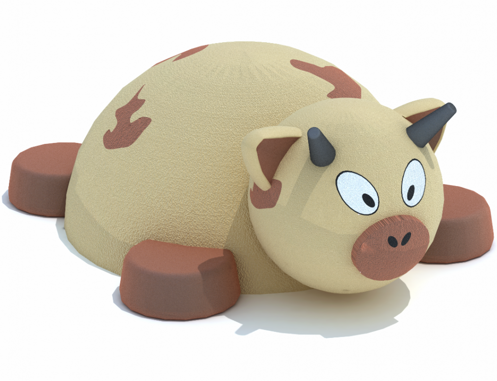 Резиновая фигура 3D Коровка для детских площадок
