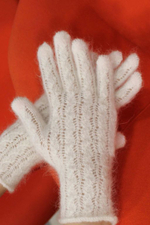 Перчатки пуховые ПЧ012-02 белый натуральный