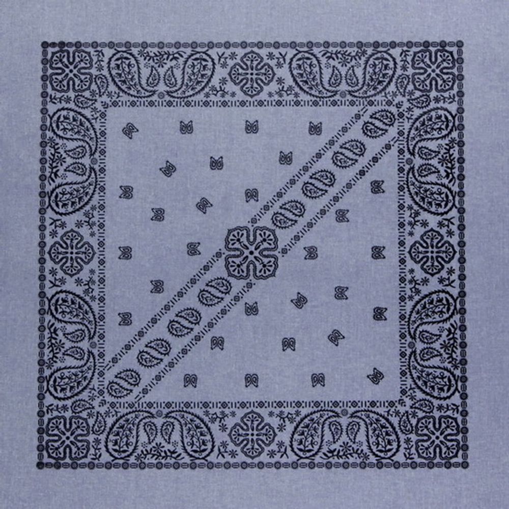Бандана серая с черными огурцами диагональ (125)