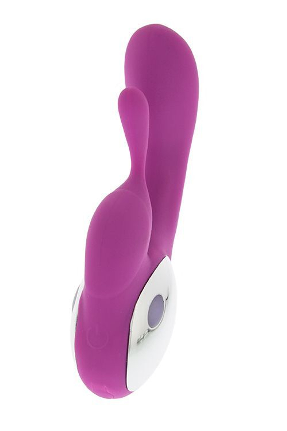 Фиолетовый вибратор с клиторальным отростком NAGHI NO.4 - 13,5 см. (Цвет: фиолетовый)