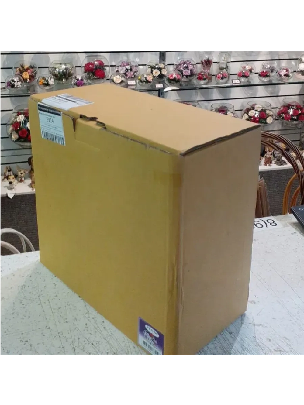 натуральные цветы в стекле, вакуум