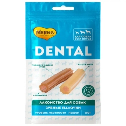 Мнямс dental лакомство для собак "зубные палочки" с говядиной - 100 г
