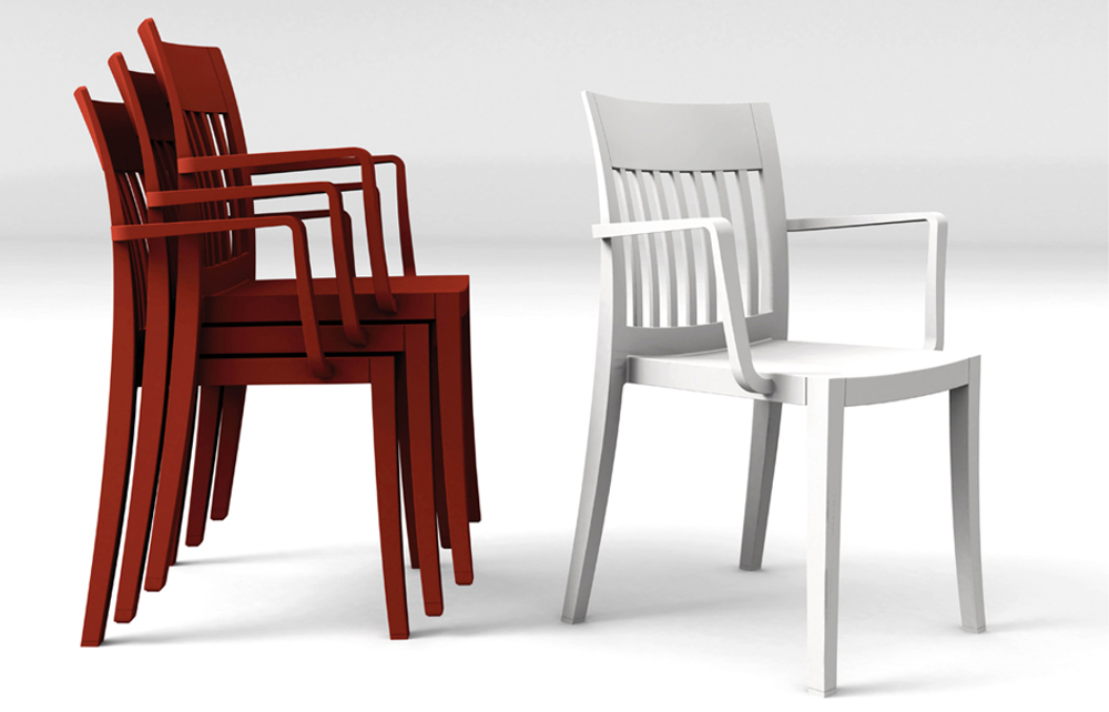 Кресло пластиковое Papatya Eden-K, кирпично-красный матовый