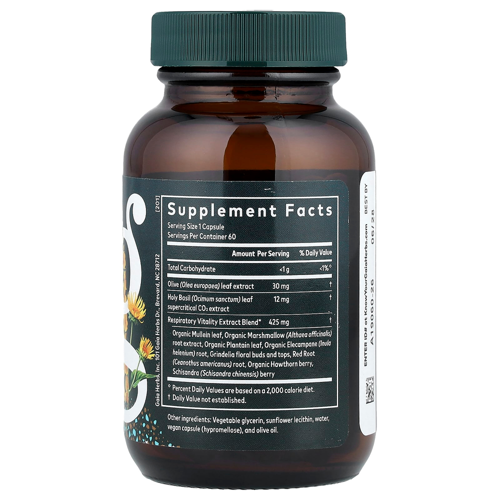 Gaia Herbs, Mighty Lungs™, 60 капсул Phyto-Caps®