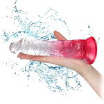 Фаллоимитатор реалистичный на присоске светло-розовый 18 см