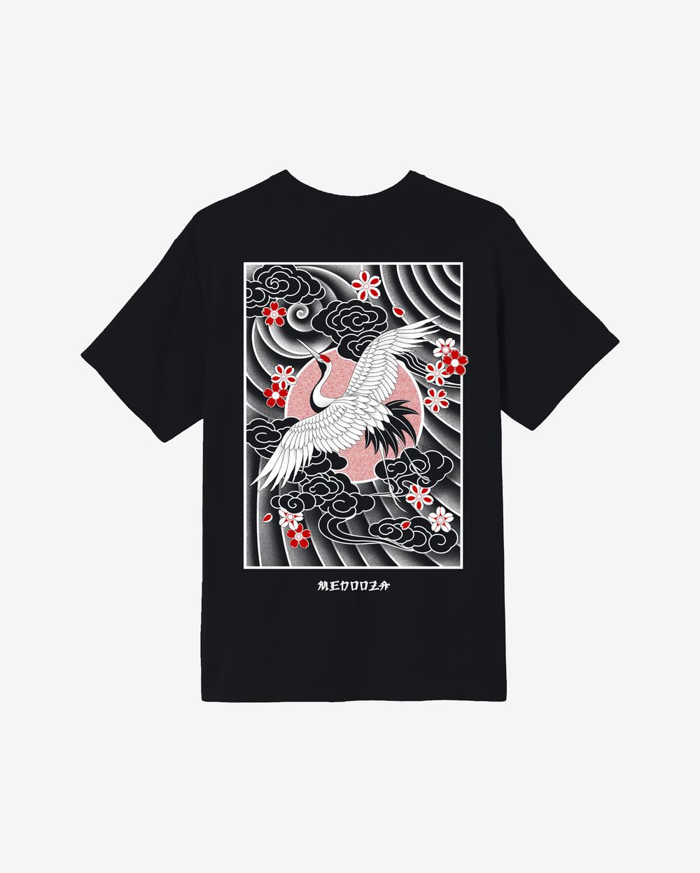 Футболка MEDOOZA Журавль Черный