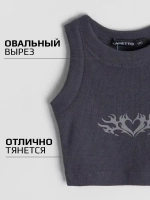 Летний кроп топ трикотажный детский