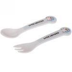 Набор детской посуды из бамбука 5 предметов «Пингвин в шляпке»