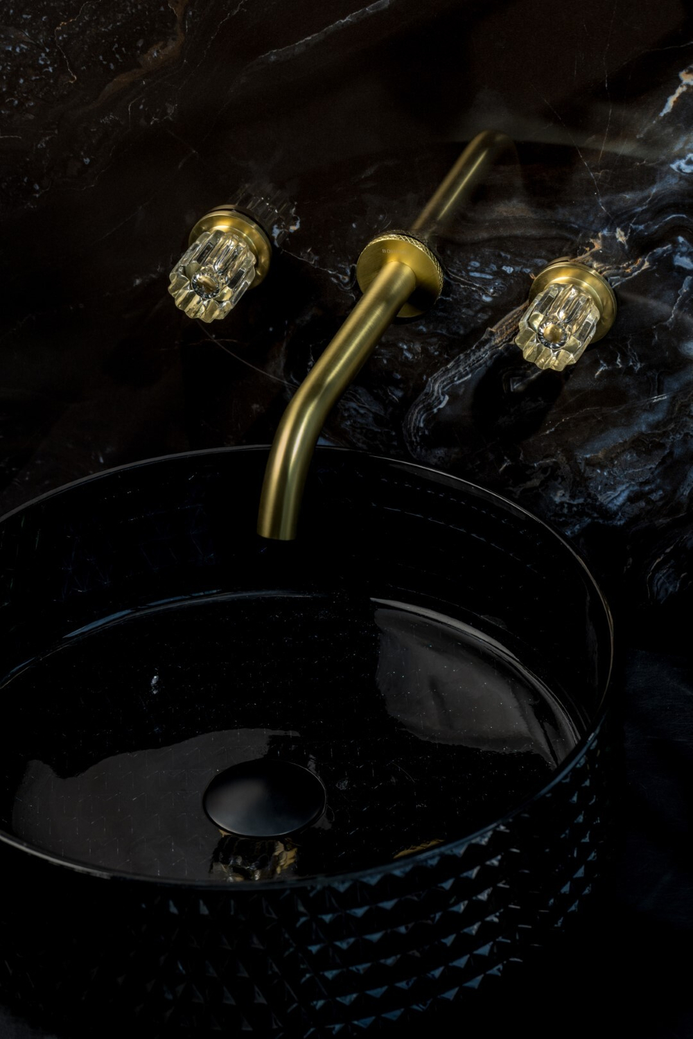 Boheme Смеситель из стены ELEGANTE на 3 отв. MAT GOLD