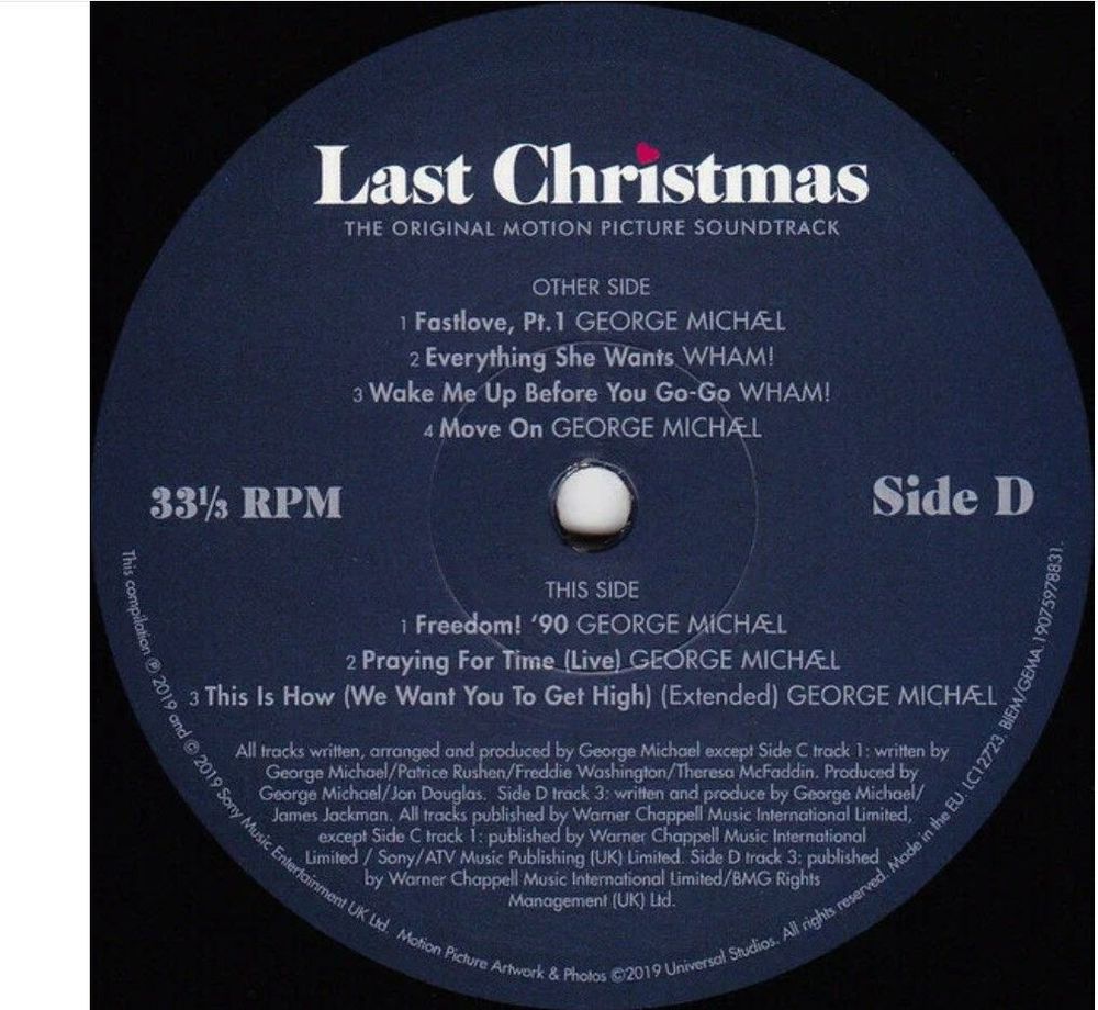 GEORGE MICHAEL / WHAM! / OST - Last Christmas (2LP) + ПОДАРОК. Новая запечатанная виниловая пластинка
