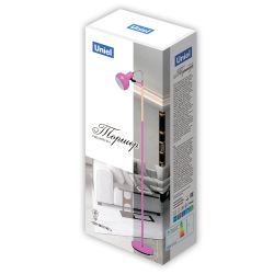 UML-T702 E14 BLACK Торшер напольный под лампу Е14. 60W. с регулировкой наклона. Механический выключатель. Черный. ТМ Uniel