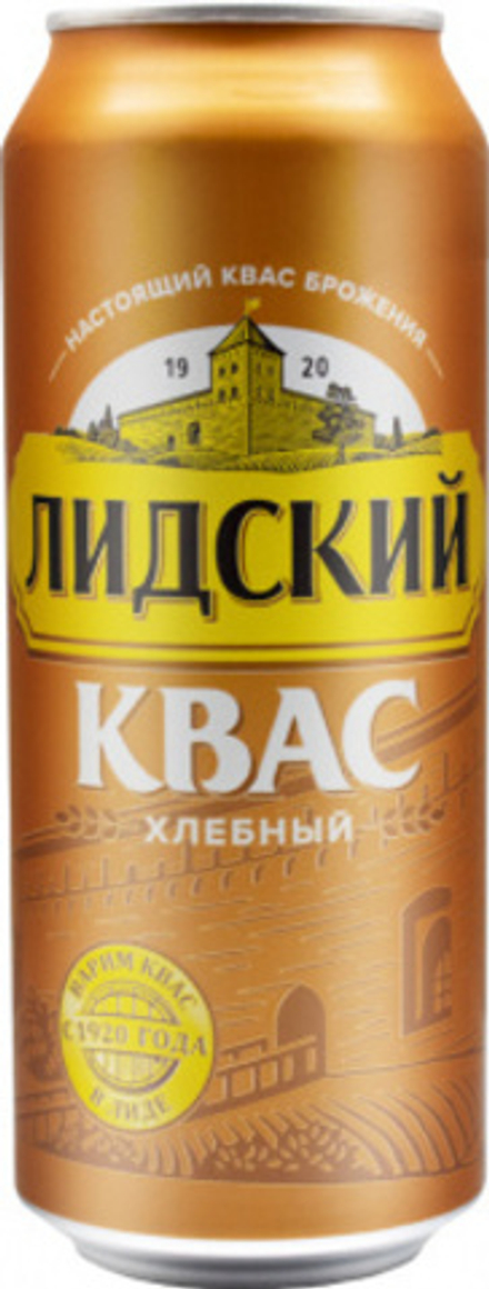 Квас Лидский Хлебный 0.45 - банка