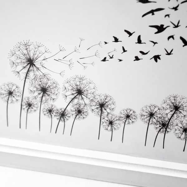 Урна для праха "Реквием L" с печатью Одуванчики