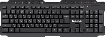 Клавиатура беспроводная Defender Element HB-195 USB (Черный), USB, ENG/RUS,стандарт