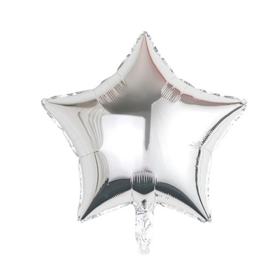 Воздушный шар фольгированный Звезда-серебро
